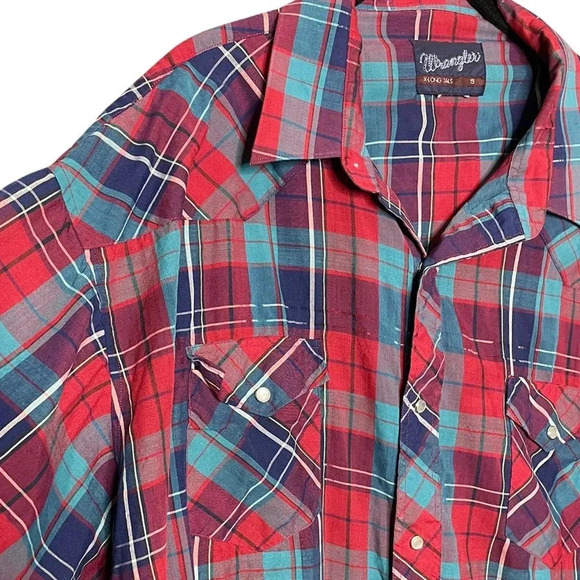 Wrangler Vintage Men’s Pearl Snap Short Sleeve Shirt Size 2X - Picture 2 of 6